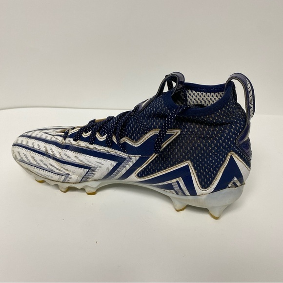 Adidas Freak 24 Inline Football Cleats White Metallic Blue Mens Size 10 - Picture 5 of 7